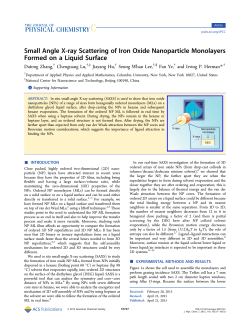 Small Angle X-ray Scattering of Iron Oxide