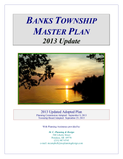 BANKS TOWNSHIP MASTER PLAN