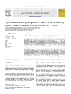 Sorption of Cm(III) and Gd(III) onto gibbsite, &alpha;
