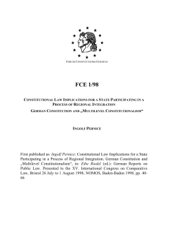 Constitutional Law Implications for a State Participating