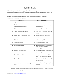 The Civility Solution Handout
