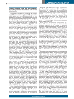 Erlotinib synergizes with the poly (ADP