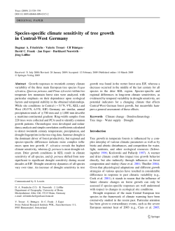 Species-specific climate sensitivity of tree growth in Central