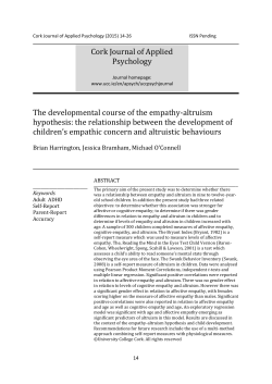 The developmental course of the empathy