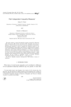 Path Independent Inequality Measures