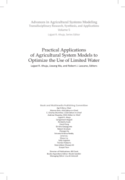 Practical Applications of Agricultural System Models to Optimize the