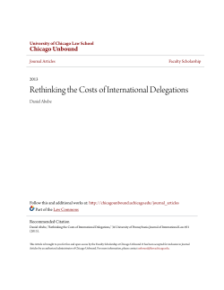 Rethinking the Costs of International Delegations