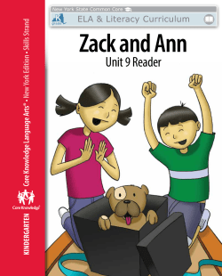 Skills Unit 9 Reader "Zach and Ann"