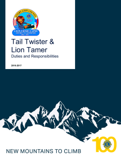 Lion Tamer/Tail Twister Manual - Lions e
