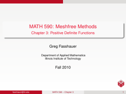 Positive Definite Functions
