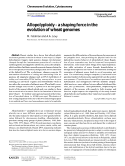 Allopolyploidy &ndash; a shaping force in the evolution of wheat