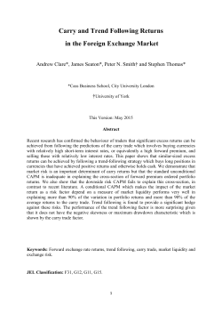 Carry and Trend Following Returns in the Foreign Exchange Market