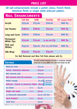 Price List - Hollywood Nails
