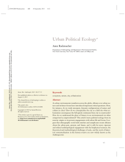 Urban Political Ecology