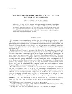 THE ENVELOPE OF LINES MEETING A FIXED LINE