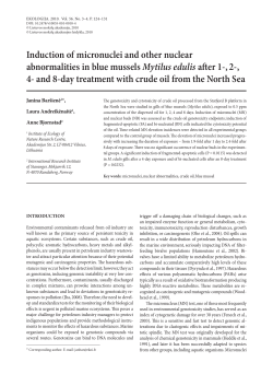 Induction of micronuclei and other nuclear abnormalities in blue