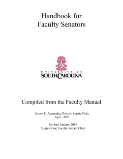 The Faculty Senate - University of South Carolina