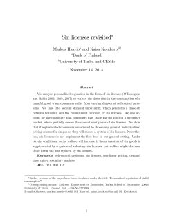 Sin licenses revisited∗