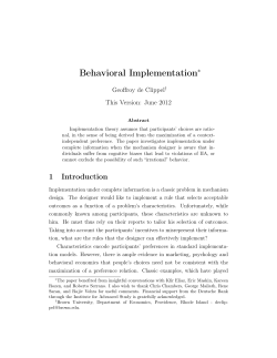 Behavioral Implementation