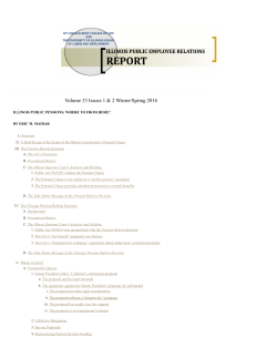 Illinois Public Pensions: Where To From Here?