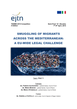 smuggling of migrants across the mediterranean: a eu-wide