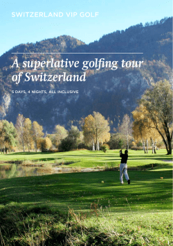 A superlative golfing tour of Switzerland