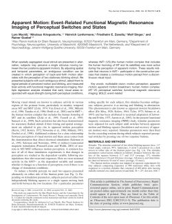 Apparent Motion: Event-Related Functional Magnetic Resonance