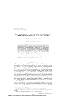 TWO DEFINITIONS OF EXPONENTIAL DICHOTOMY FOR SKEW