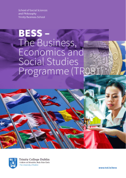 BESS &ndash; The Business, Economics and Social Studies Programme