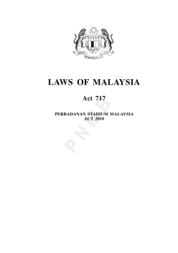 Act 717 BI.indd - Perbadanan Stadium Malaysia