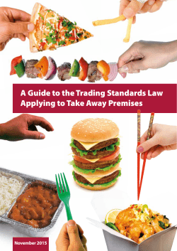 A Guide to the Trading Standards Law Applying to Take Away