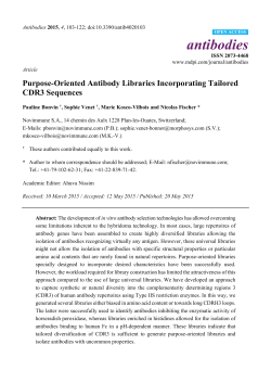 Purpose-Oriented Antibody Libraries Incorporating Tailored CDR3