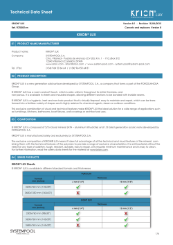 Ficha de Datos T&eacute;cnicos KRION&reg; LUX