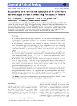 Taxonomic and functional composition of arthropod assemblages