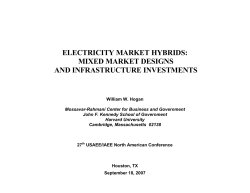 electricity market hybrids: mixed market designs and infrastructure
