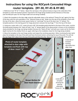 Instructions for using the ROCyork Concealed Hinge