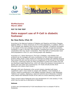Data support use of P-Cell in diabetic footwear