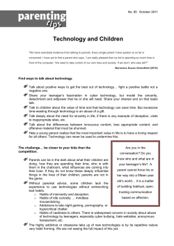 October 2011 | Technology and Children
