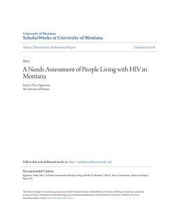 A Needs Assessment of People Living with HIV in Montana