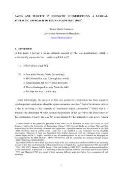 The way-construction - Departament de Filologia Catalana