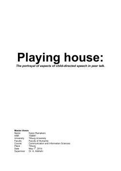 Playing house: The portrayal of aspects of child