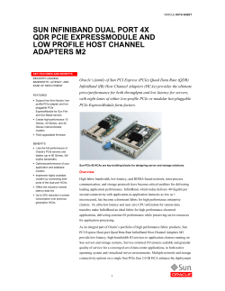 SUN INFINIBAND DUAL PORT 4X QDR PCIE