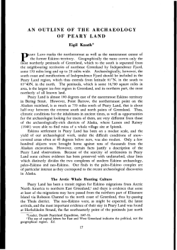 an outline of the archaeology of peary land