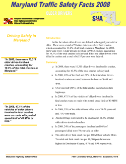2008 Maryland Traffic Safety Facts