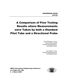 A Comparison of Flow Testing Results where Measurements were