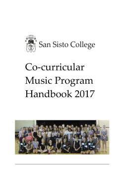2017 Handbook - San Sisto College