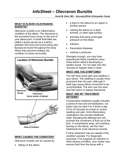 InfoSheet &ndash; Olecranon Bursitis