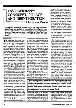 east germany: conquest, pillage and disintegration