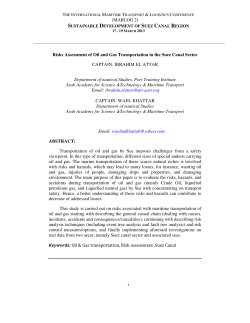 Risks Assessment of Oil and Gas Transportation in the Suez Canal