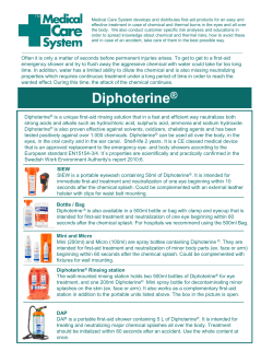 Diphoterine - Medical Care System MCS AB